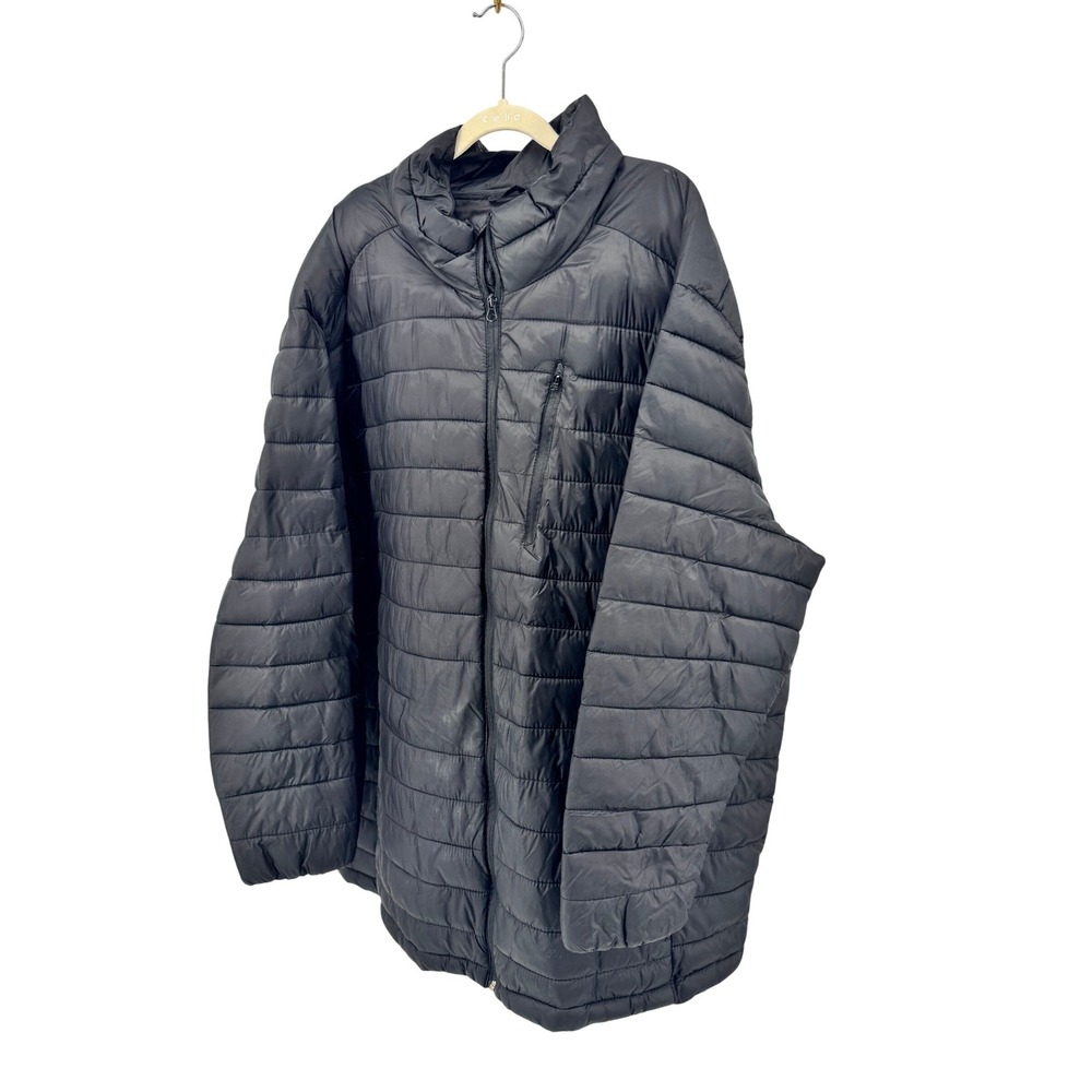 The Foundry Supply Co Jacket Mens 3XL Black Puffer Jacket‎ Full Zip Lightweight